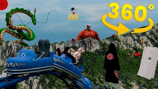 VR 360°  ANIME ROLLER COASTER  WHERE IS ITACHI  NARUTO x DBZ x TITAN  4K Experience POV [upl. by Tyrone]