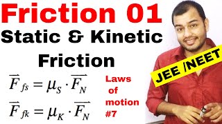 Class 11 chap 5  Friction Force 01 Static and Kinetic Friction  Friction IIT JEE  NEET [upl. by Bala]