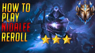 How To Play Nidalee Reroll  Challenger Guide  TFT Teamfight Tactics [upl. by Gnuh]