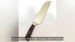 DKN1 High Quality Best Selling Kitchen Household Multifunctional Damascus Santoku Knife [upl. by Edmonda]