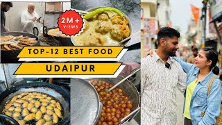 TOP 12 FOOD PLACES IN UDAIPUR  BEST STREET FOOD IN UDAIPUR  FAMOUS TOP FOOD PLACES IN UDAIPUR RAJ [upl. by Laspisa]