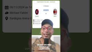 CAMPEONATO ITALIANO 20242025  RODADA 12°  CAGLIARI VS MILAN [upl. by Innavoj602]