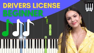 drivers license Beginner  Olivia Rodrigo Piano Tutorial [upl. by Antons326]