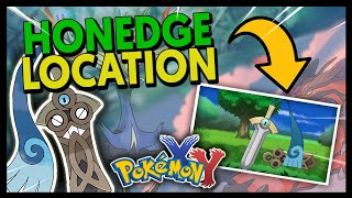 WHERE TO FIND HONEDGE ON POKEMON X AND Y [upl. by Aala]