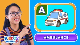 Learning About ABC Vehicles from AZ  Types of Transportation Names and Sounds Alphabet [upl. by Erodasi]