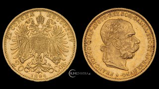 AustriaHungary 20 Corona 1894  Franz Joseph I [upl. by Berck297]