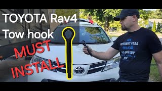 How to install tow hook  Toyata Rav4 [upl. by Haroppizt]