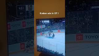 The Seattle kraken win in overtime  Seattle nhl kraken sports overtime hockey [upl. by Negam170]