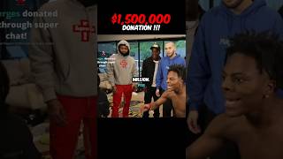 Million Dollar DONATION 🥶💀 speed ishowspeed live shorts crazy [upl. by Nennek]