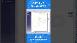 Catia v5 Shorts 022  Create 2D Components blocks in a Drawing [upl. by Lindblad418]