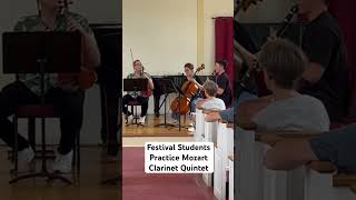 Students practice Mozart Quintet Berkshire High Peaks Festival Great Barrington MA chambermusic [upl. by Ainak]