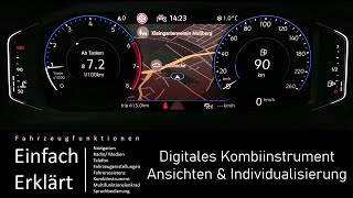 T Cross T Roc Tiguan Digital Cockpit Pro Bedienung und Individualisierung  Kombiinstrument [upl. by Notgnillew]