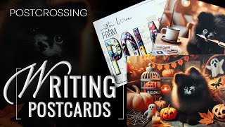 ✒️ WRITING amp Decorating postcards  Oct 2024  20  POSTCROSSING [upl. by Rramal]