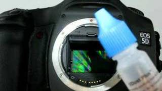 Canon EOS 5D sensor cleaning using VDust Plus solution and DHAP Orange swabs 16x  16 mm [upl. by Assenna]