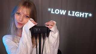 ASMR Ear Massage With A Cardigan Low Light [upl. by Harmony]