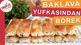 Baklavalık Yufkadan Peynirli Börek Tarifi  Çıtır Çıtır Bir Börek [upl. by Terza764]