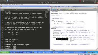 Comment Lire et Afficher une matrice Tableau à 2 dimensions   Déroulement partie 2 [upl. by Grados737]