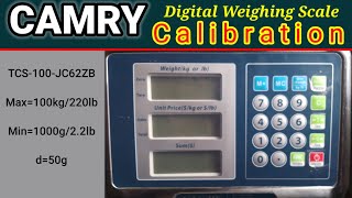 CAMRY Scale Calibration for TCSJEJC Series  Camry TCS100JC62ZB calibration instructions [upl. by Lehcyar]