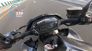 Kawasaki Z1000 Top Speed Test [upl. by Lladnew9]