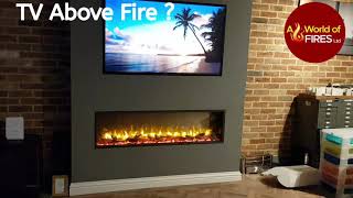 TV above Gazco EReflex 135r Electric Fire [upl. by Barncard]