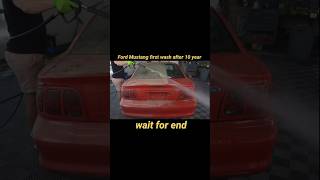 Ford Mustang car first wash after 10 year trending mustang ytshorts asmr carcreative restorati [upl. by Eerolam]