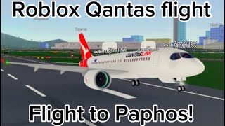 A flight to paphos Roblox Qantas flight [upl. by Soiritos]