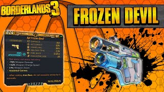 Borderlands 3  Frozen Devil Legendary Weapon Guide Endothermic Blaster With A Massive Crit Bonus [upl. by Leeke]