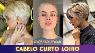 Corte de Cabelo Curto Feminino Loiro Tendência 2022 [upl. by Valene955]