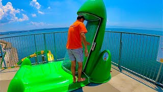 Crazy Trapdoor Water Slide at Marina Aquapark Istanbul [upl. by Eahsat]