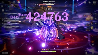 C2R1 Raiden Shogun Hypercarry 1 Rotation Golden Wolflord NO OFFENSIVE Abyss Buff ft C6 Sara [upl. by Dnamra]