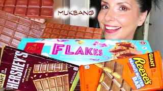 GIANT CHOCOLATE BARS REESES HERSHEYS amp FREY 🍫  Mukbang [upl. by Dickie]