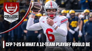 CFP RANKINGS No 7 to No 25 🚨 How would a 12team playoff THIS YEAR play out  CFP Selection Show [upl. by Annawek90]