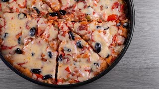 Домашняя Пицца 🍕 Простой рецепт Пиццы  Sadə Pizza Resepti [upl. by Einwahs873]