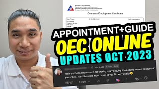 OEC Online Appointment 2023  Paano kumuha ng oec exemption online [upl. by Romeyn]