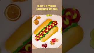 short How To Make Korean Sausage Bread  So Yummy Cake Decorating Tutorials  Pina Arts [upl. by Eihpos]