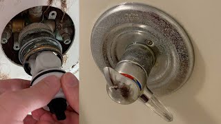 Delta Shower Faucet Cartridge Replacement 1700 Monitor  Leak Repair [upl. by Mis354]