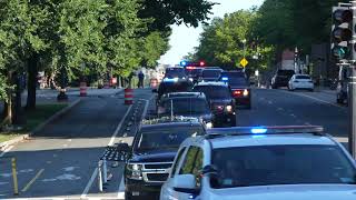 Bidens motorcade heads to Andrews AFB on 91422 [upl. by Adev]