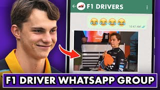 What the F1 Driver WhatsApp group is REALLY like… [upl. by Enitsirk]