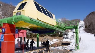 Versant du Midi 7  Bromont montagne dexpériences  Doppelmayr Quad Chairlift [upl. by Yelsnya]