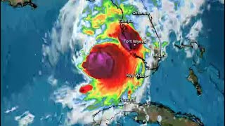 Hurricane Milton live satellite tracker [upl. by Ecirtahs]