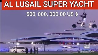 SUPER YACHT AL LUSAIL US 500 000 00000 amp OTHER YACHTS DOCKED IN QATAR [upl. by Orwin]