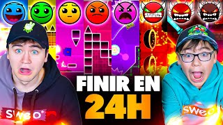 ON FINIT TOUS les Niveaux de Geometry Dash en 24H [upl. by Ahsemik]