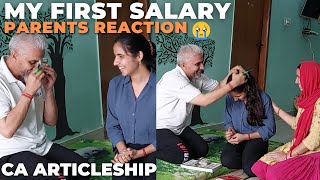 MY FIRST SALARY OF CA ARTICLESHIP  PARENTS EMOTIONAL REACTION 🥺 CA ARTICLE STIPEND [upl. by Adamek498]