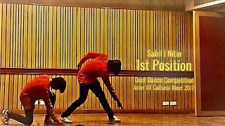 1st Position IIT Bombay  Duet Dance  Inter IIT Cultural Meet 2017 IIT Kanpur  Sahil Nitin [upl. by Drucilla]