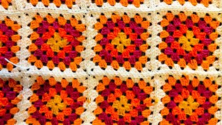 Sewing together my crochet granny squares [upl. by Ellen877]