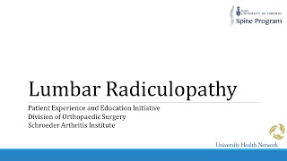 Lumbar Radiculopathy [upl. by Craven]