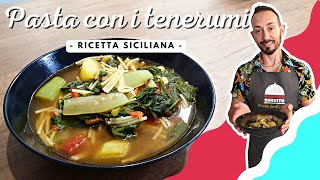 Pasta con i tenerumi  Ricetta Siciliana  PRIMI PIATTI [upl. by Sivek]