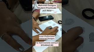 Best Beautician Courses Srudent live Mehendi Designs practical Orane International Hyderabad [upl. by Anigar783]