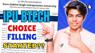 IPU BTech Counselling 2024  Choice Filling Started [upl. by Martella]