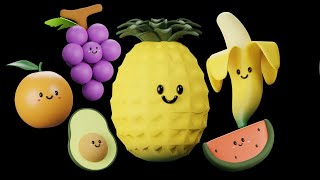 Dancing Fruits By Baby Sensory Wonders  High Contrast [upl. by Airdnekal]